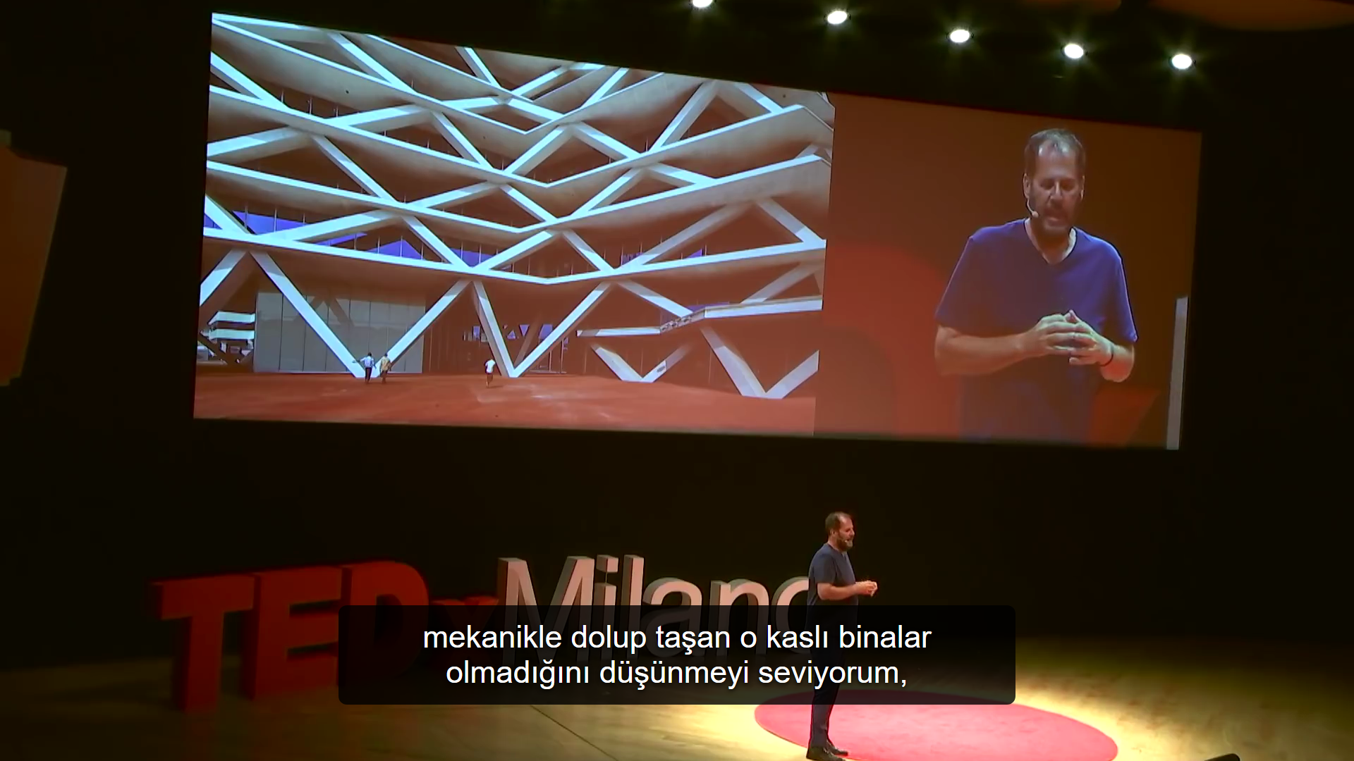 İtalyanca bir TEDx videosu üzerinde Evri Text Türkçe altyazısı